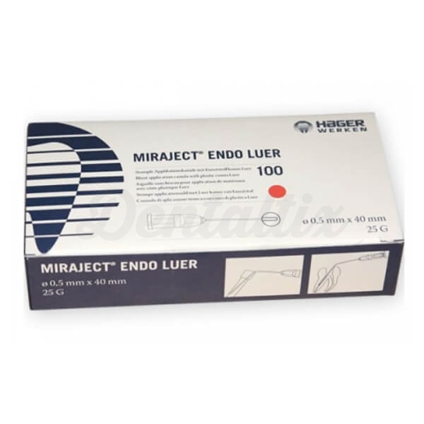 MIRAJECT ENDO LUER - Agulhas de Irrigação 25GA (100u.) - 25G (40x0,5mm.) (100u.) Img: 202309021