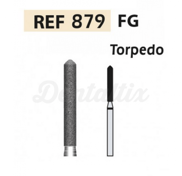 Fresas de diamante 879 Torpedo F.G. turbina (5u.) (879-016 C VERDE) Img: 201807031