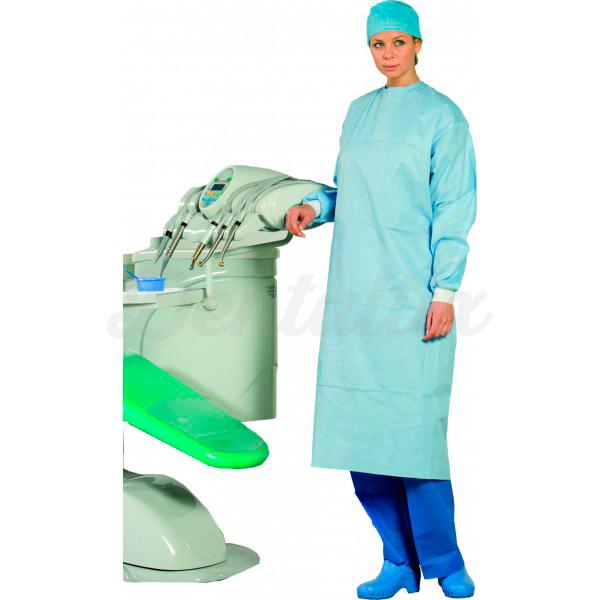 BATAS ESTERILES CON PUÑOS M AZUL ( Cx12u) + TOALLA SECAMANOS DESECHABLES (REF. 2