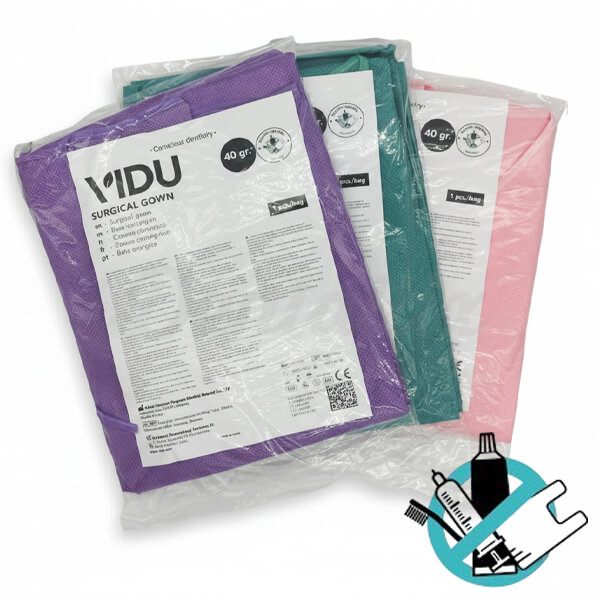 Bata Descartável Colorida de 40 g - Roxo Img: 202601311