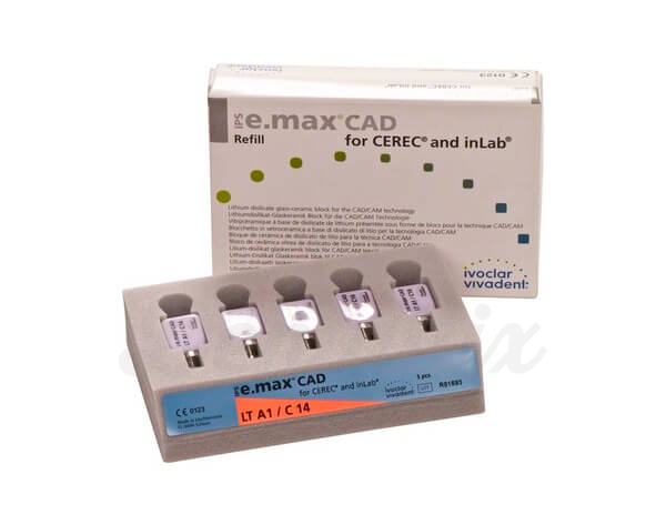IPS e.Max CAD cerec/inLab LT: Blocos cerâmicos (5 pcs) - A2 A14L Img: 202507191