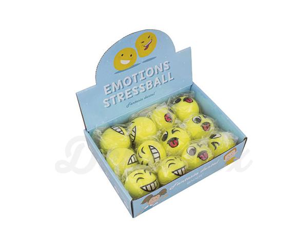 Emoji bola anti-stress - 12 pcs , cor amarela Img: 202007181