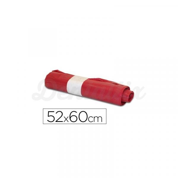 Bolsa basura domestica roja 52x60cm galga 70 rollo 20 unidades Img: 201807281