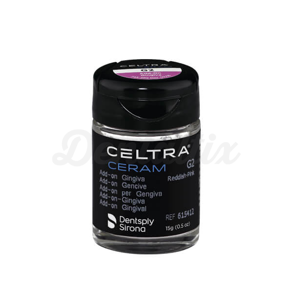 Celtra Ceram Add-On: Cerâmica de Feldspato (15 gr) - 15 gr Pó - G2 (Reddish-Pink) - Add-On Gengiva Img: 202508091