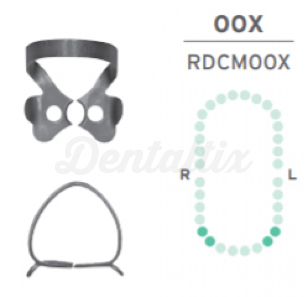 Grampos dentais para isolamento BLACK SERIES (1ud) - RDCM0X Img: 202507191