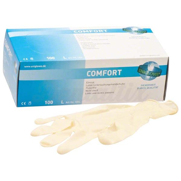 COMFORT: Luvas de látex sem pó (100 pcs) - TAMANHO L Img: 202208131