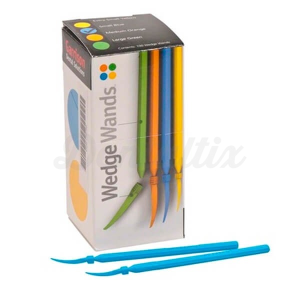 WANDS CUÑAS PLASTICO C/CABO PEQUEÑAS AZULES 100u. Img: 202202121
