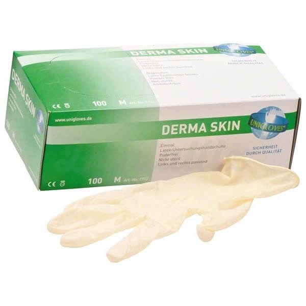 Derma Skin: Luvas sem pó de látex (100 pçs) - TAMANHO: Img: 202308191