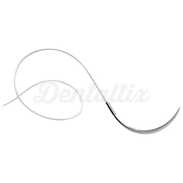 Elasyn: Sutura Monofilamento não tingida PTFE (12 un.) - F: 3/8 Circular -P: Triangular -C: 3/0 -M: 2 -L.H: 75 cm -L.A: 16 mm - F: 3/8 Circular -P: Triangular -C: 5/0 -M: 2 -C.A: 75 cm -C.L: 16 mm Img: 202505311