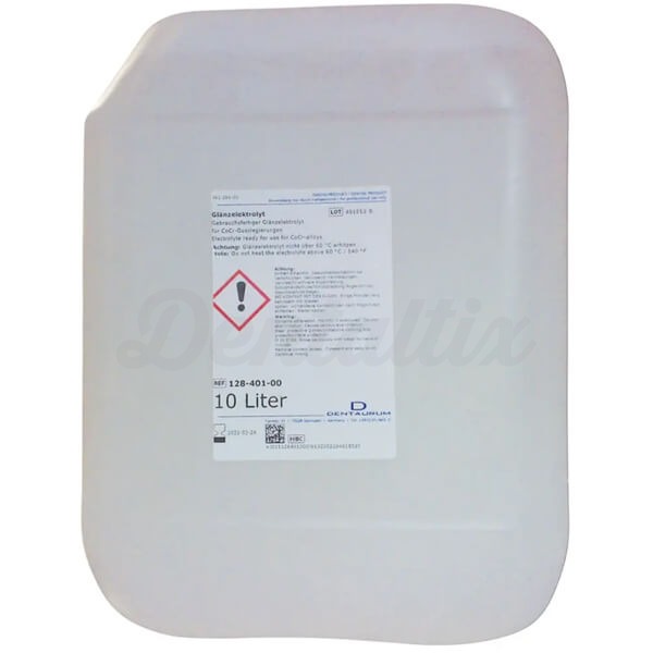 Eletrólito Brilhante de Modelos de CoCr ( 10 litros) - Bidão  -  10 litros. Img: 202503151