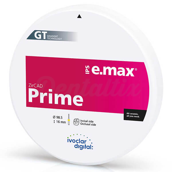 IPS e.max ZirCad Prime: Disco de Zircónio Multicamadas (Ø98,5) - A1 (16 mm) Img: 202507191