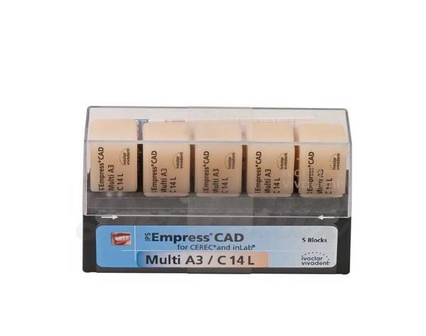 Empress CAD: Bloco para restaurações dentárias C14L (5 unidades) - A3 Img: 202011211