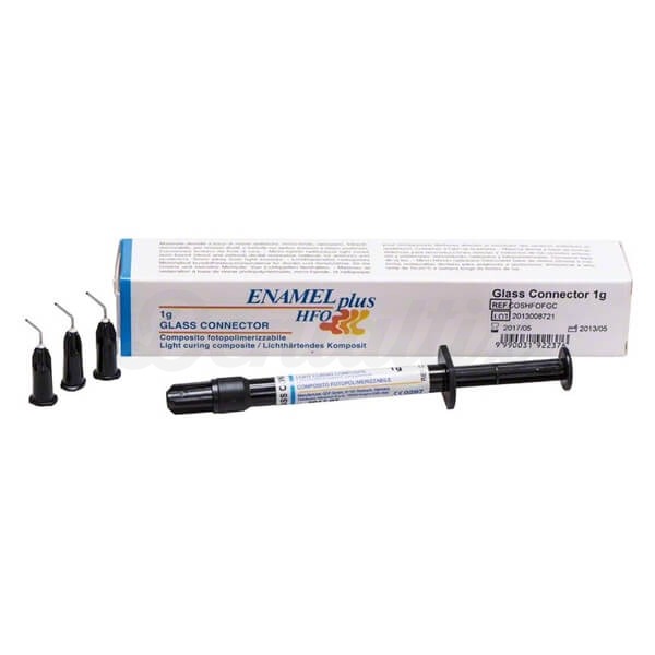 Enamel Plus HFO Conector de vidro: Compósito fotopolimerizável (seringa de 1 ml) - 1 seringa de 1 g. Img: 202307011