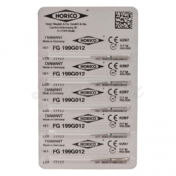 Fg 199 - Fresa diamantada (5 pçs) - Verde ISO 012 Img: 202011211