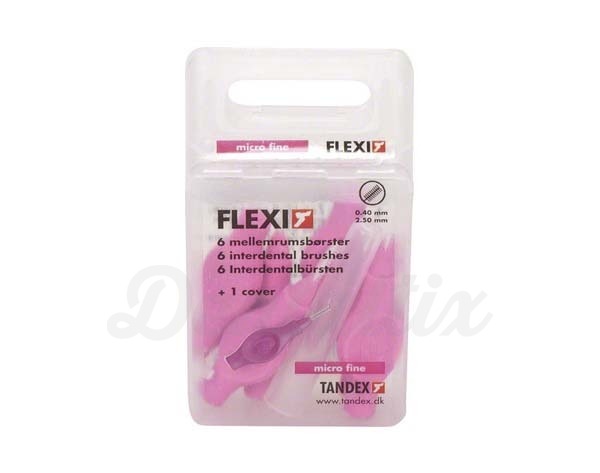 Flexi: Escovas Interdentárias Rosa 0,40 mm - 6 uds Img: 202011211