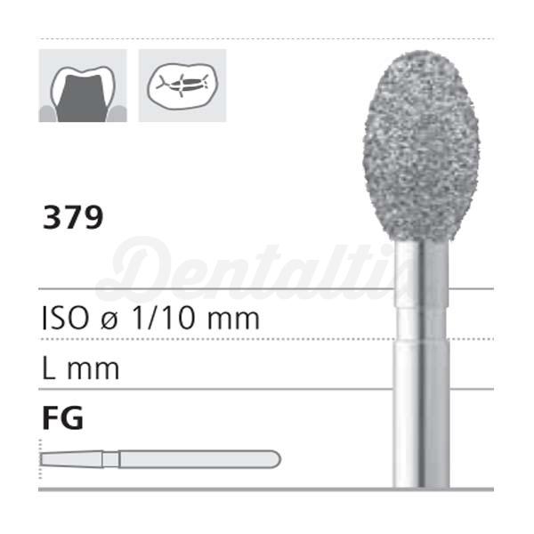 Fresa 5256/6-379 Diamante Bola de Rugby FG (6 uds)  - Nº 010  Img: 202204301