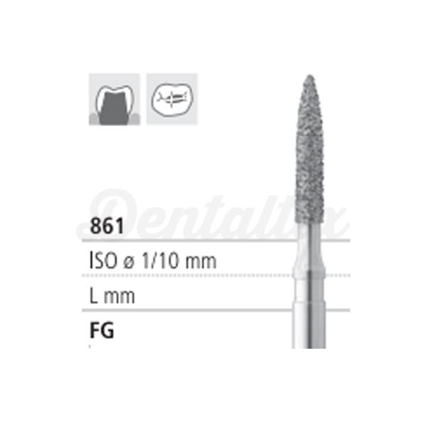 Fresa 9205L/6 861 Diamante Chama FG (6 uds) - Nº009 Img: 202204301