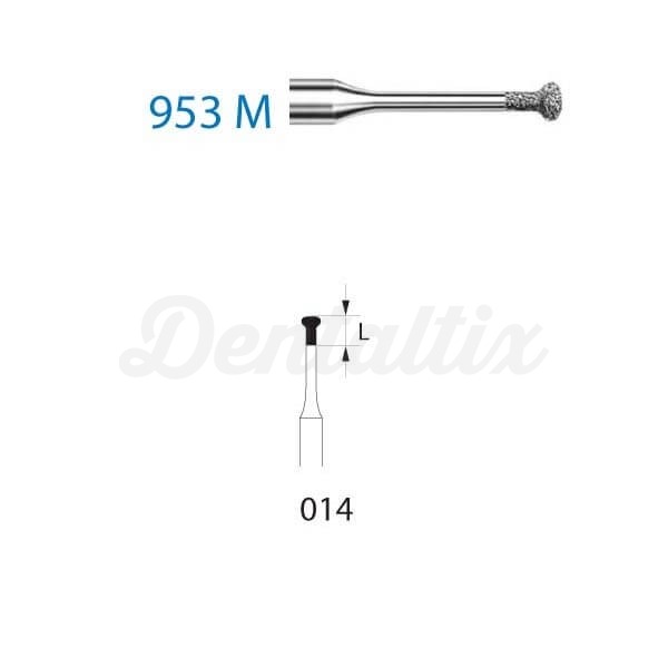 Fresa de Diamante Clínica 953M para Turbina (5 pçs) Img: 202306031