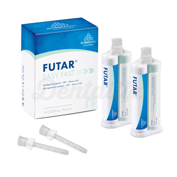Futar Easy: Registo de Mordida (2 x 50 ml) - 2 x 50 ml, 6 pontas de mistura, azul Img: 202503081