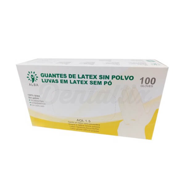 Luvas de látex não estéreis sem pó (100 unidades) - TAMANHO XS Img: 202503081