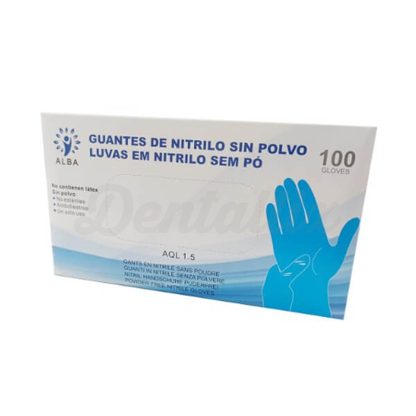 Luvas de nitrilo sem pó não estéreis (100 unidades) - TAMANHO XS Img: 202503081