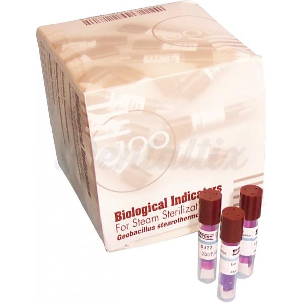 INDICADORES BIOLOGICOS EZTEST VAPOR CONTROL ESTERILIZACION (cx100) DESINFECCION