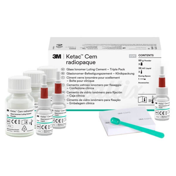 Ketac Cem de Ionômero de Vidro (33g x Líq 12ml). - Kit triplo (3 x 33gr x 12ml) Img: 202409071