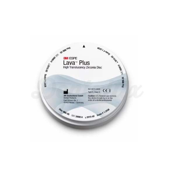 Lava Plus: Discos de zircónio altamente translúcidos - 25 mm Img: 202307011