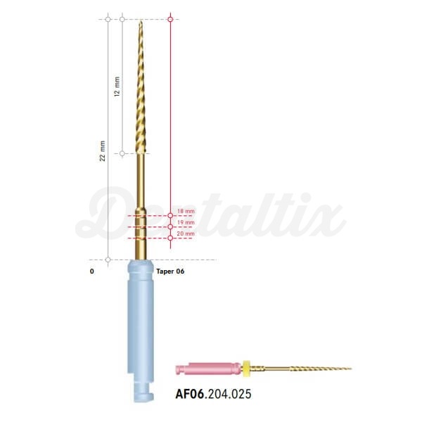 Alpha System: Limas NiTi (5 pçs) - L: 22 mm - N: 25 - C: 06 Img: 202306101