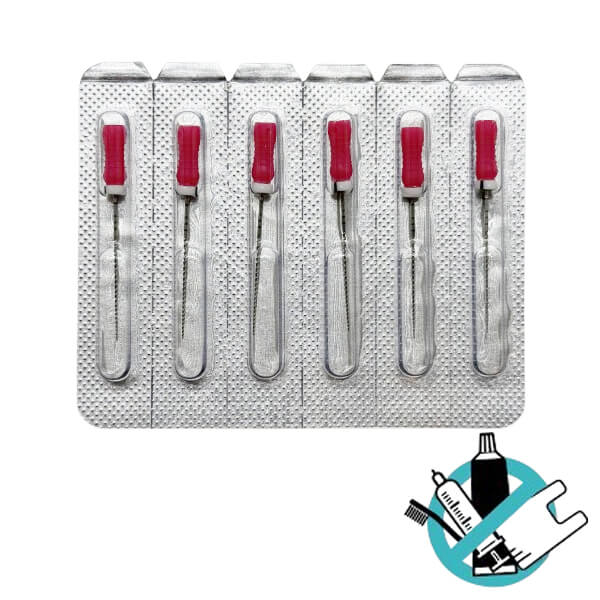 H File: Limas Endodônticas em Aço Inoxidável (6 un.) - L: 21 mm N: 15-40 - C: 21 mm N: 25 Img: 202505311
