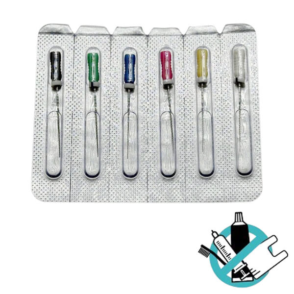 H File: Limas Endodônticas em Aço Inoxidável (6 un.) - L: 21 mm N: 15-40 - C: 21 mm N: 15-40 Img: 202505311