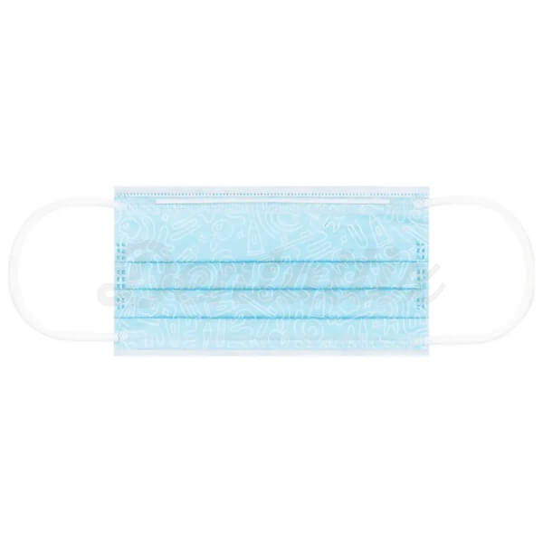 Monoart: Máscara cirúrgica Graffiti de 4 camadas (50 unidades) - Azul - AZUL Img: 202505311
