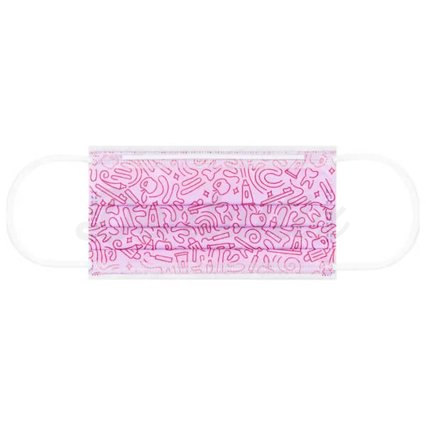 Monoart: Máscara cirúrgica Graffiti de 4 camadas (50 unidades) - Azul - LILÁS Img: 202505311