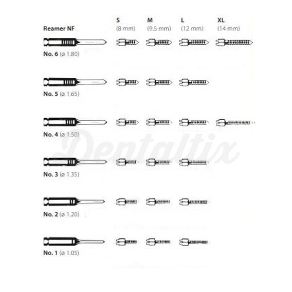 Mira-Post: Parafuso Intradicular folheado a ouro (12 pcs) - Longo 3  Img: 202208131