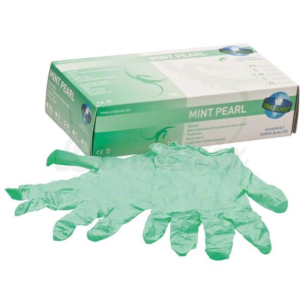 MINT PEARL: Luvas de nitrilo de menta (100 pcs) Img: 202208131