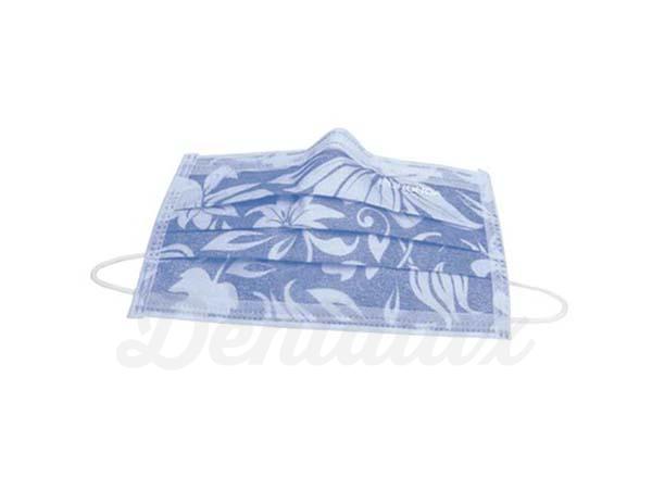 Monoart® - Máscara protetora bucal (50 pcs)-50 uds floral azul Img: 202006201