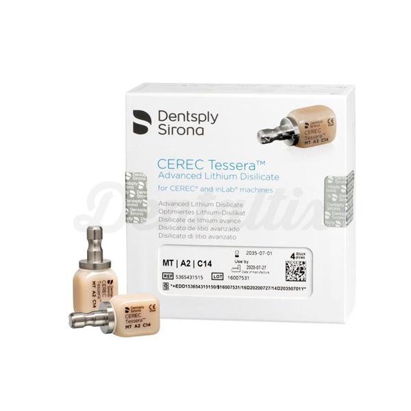 Cerec Tessera: Blocos Vitrocerâmicos de Disilicato de Lítio (4 pcs) - MT A2 C14 Img: 202209101