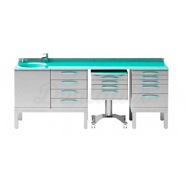 CONJUNTO 4 MODULOS MOBILIARIO CLINICO SERIE “PRESTIGE”.