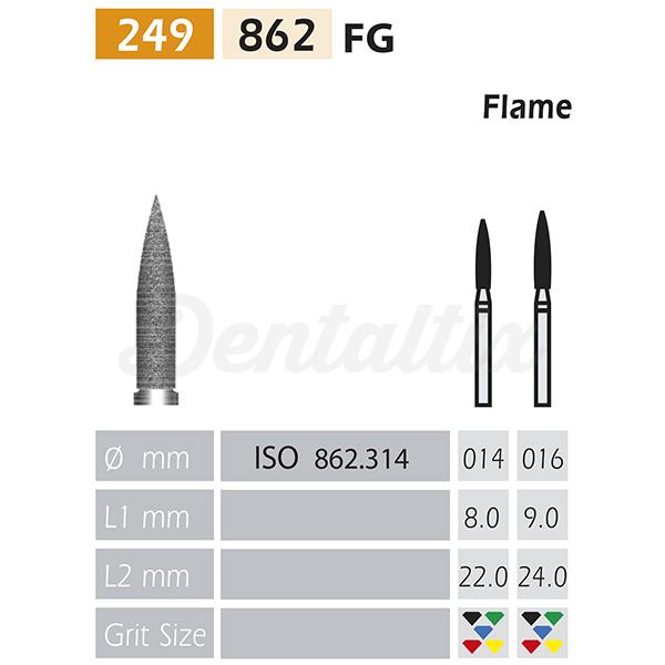 FRESAS DE DIAMANTE FG ISO 862-314-504-014 AMARILLO X5UDS. Img: 201807031