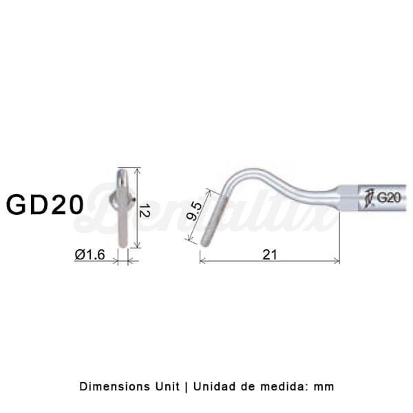 Ponta de Ultra-sons de Corte Diamantado - GD20 Img: 202202191