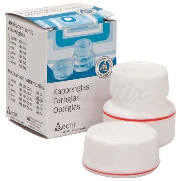 Variedade de tampas de vidro opalina simples - vermelha Img: 202408171