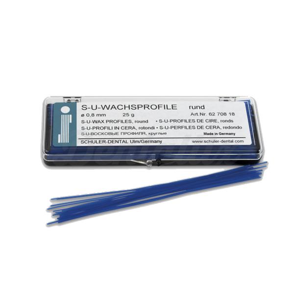 Perfil de cera prótesis azules - 1.0 mm redondo 25 g Img: 201812151