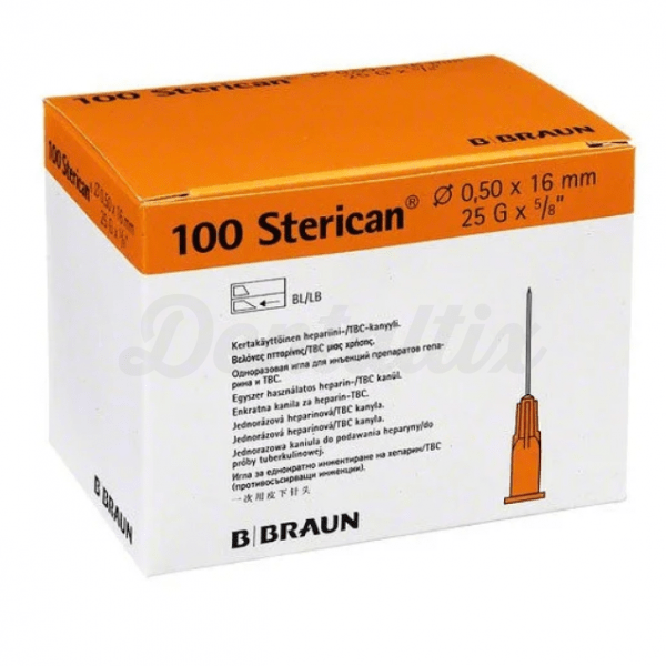 Sterican®: cânulas/agulhas (100 pcs)-Laranjas, G25, Ø 0,5 mm, 17/23 curto Img: 202205071