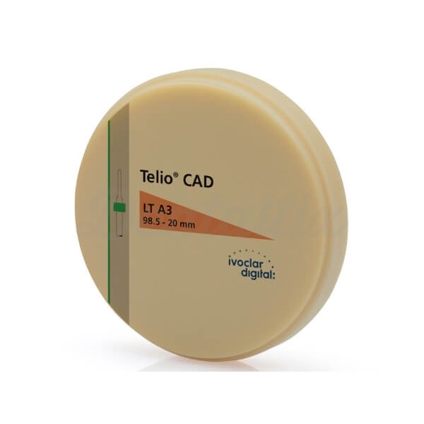 Telio CAD LT: Disco de Restaurações Dentárias - A3 LT de 20 x Ø 98.5 mm Img: 202401061