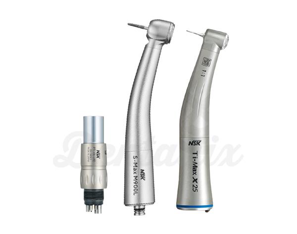 Kit: Turbina M900L + Acople PTL-CL-LED + Contra ângulo Ti-Max X25 1:1