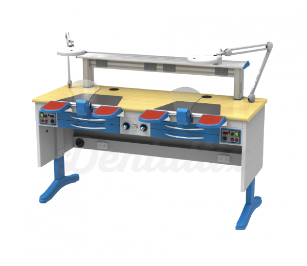 Mesa de Laboratorio Doble puesto JT-55 (B), 1,6m con Aspiración  Img: 201807031