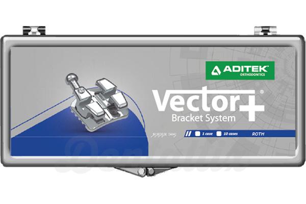 Vector - Bracket Metálico Roth/Andrews/MBT .022" (10u.) -UR4/5 com Gancho -7°T 0°A 2°OFF. 10 Unidades Img: 202004041