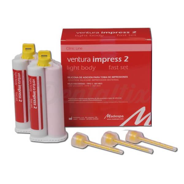 Ventura Impress 2 Light Body Fast: Silicone de Impressão (50 ml) - 2 uds Img: 202204301