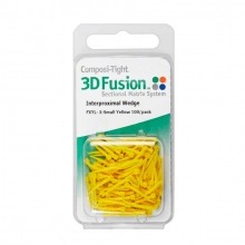3D FUSION CUÑAS PLASTICO C/SIL X-FINA AMARILL 100u Img: 202202121