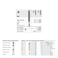 FG: Fresas Diamantadas 886 Pontas cilíndricas (6 pcs) - 015 FINO Img: 202210151